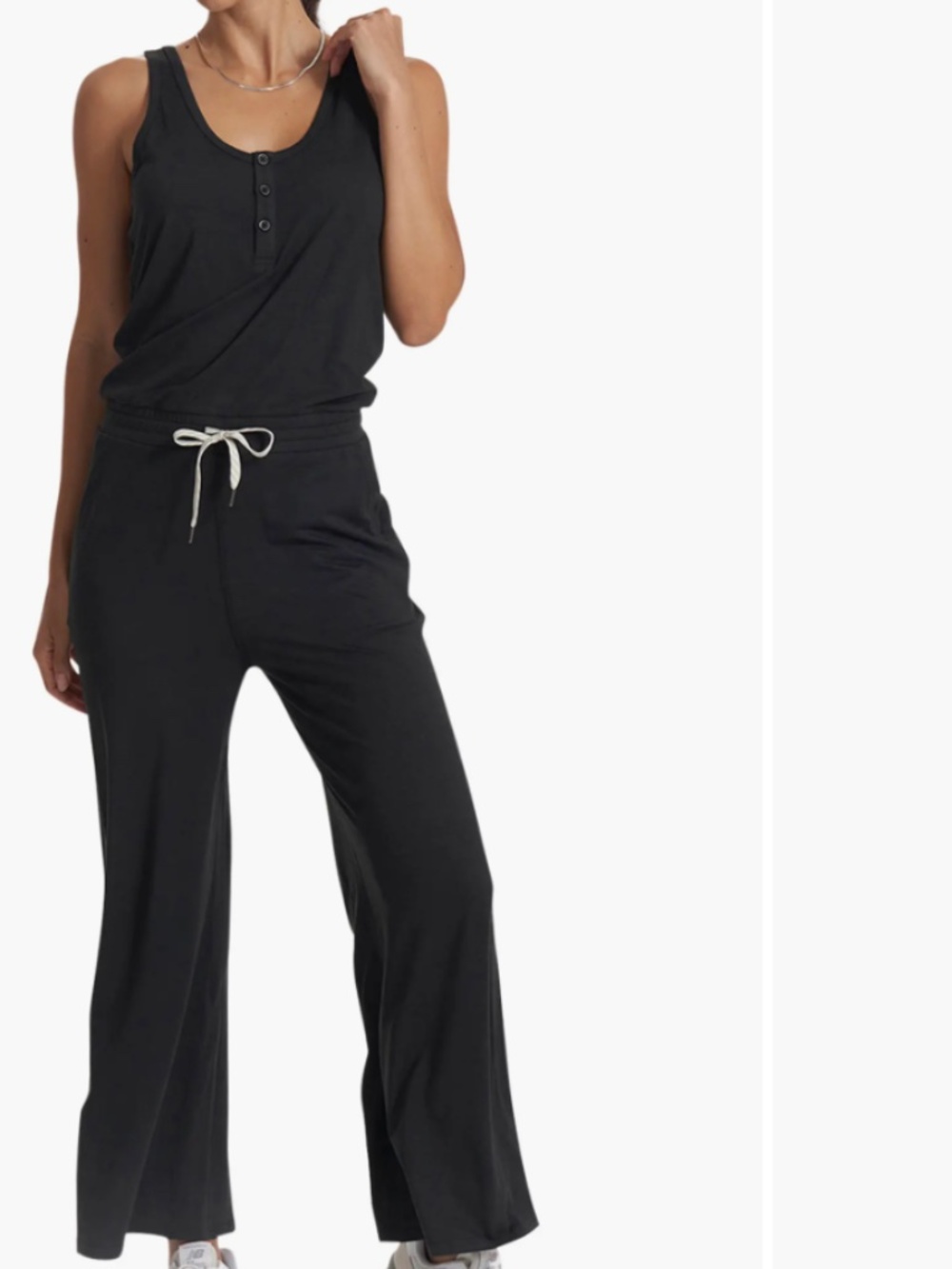Vuori Fall jumpsuit Pose Henley Black Size L NWOT